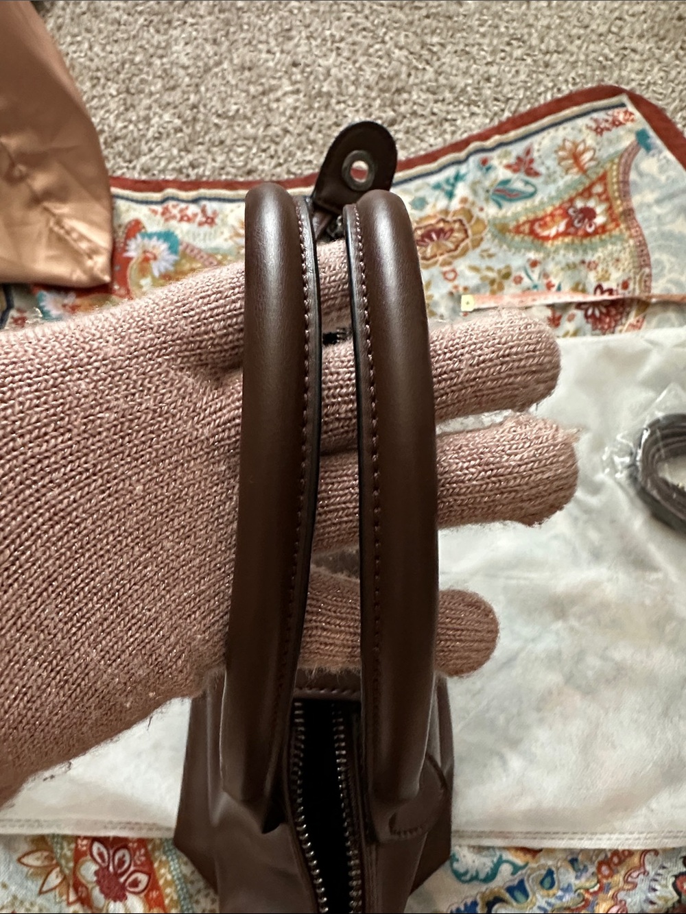 Longchamp Brown Leather Le Pliage Cuir Tote - Picture 4 of 9